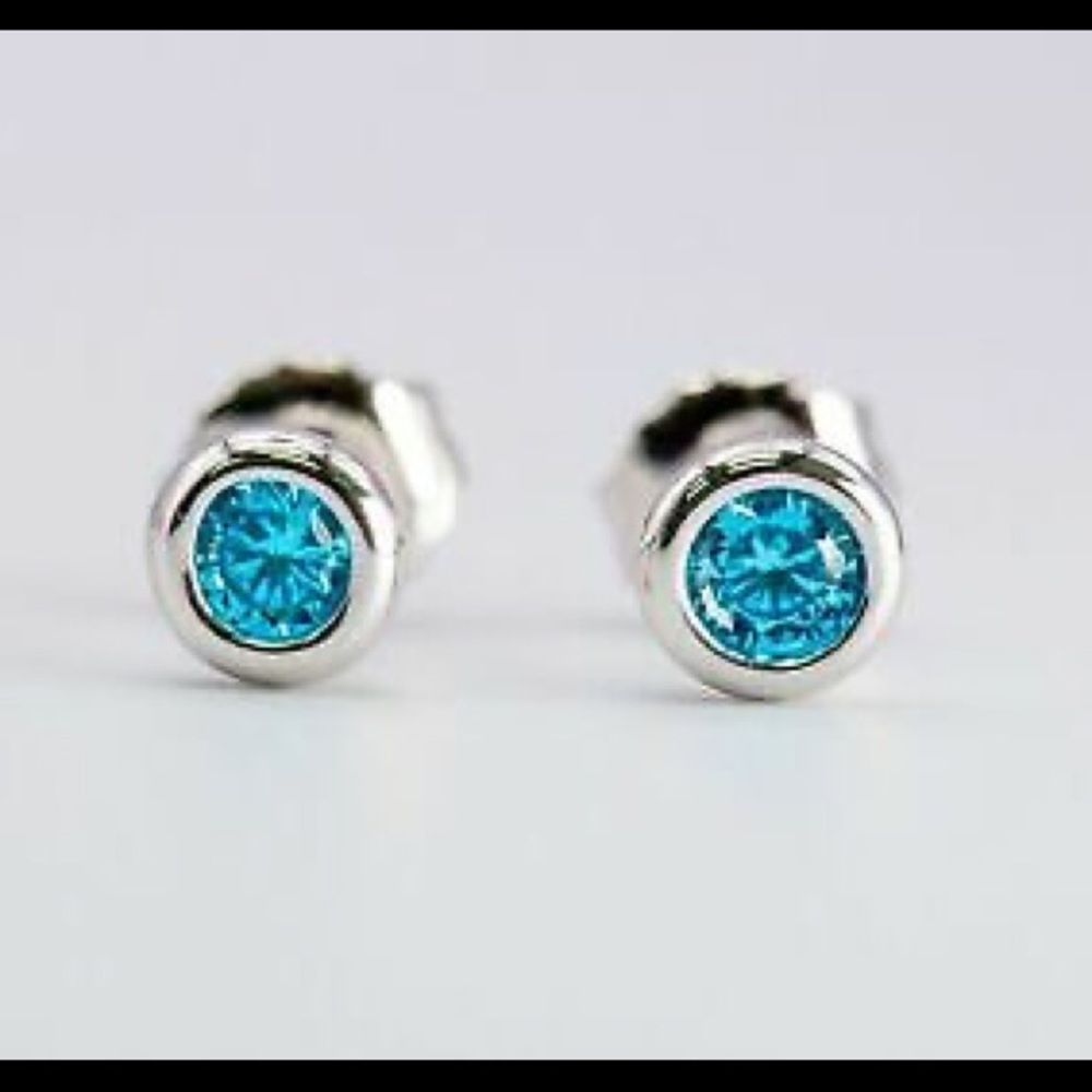 Tiffany & Co Color by the Yard Aquamarine Earrings